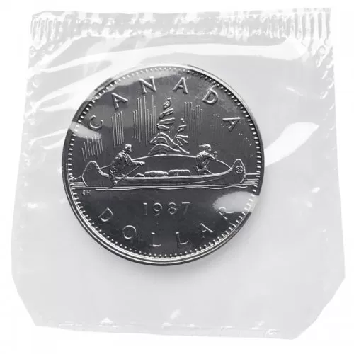 1987 Canadian $1 Voyageur Dollar Coin (Proof Like)
