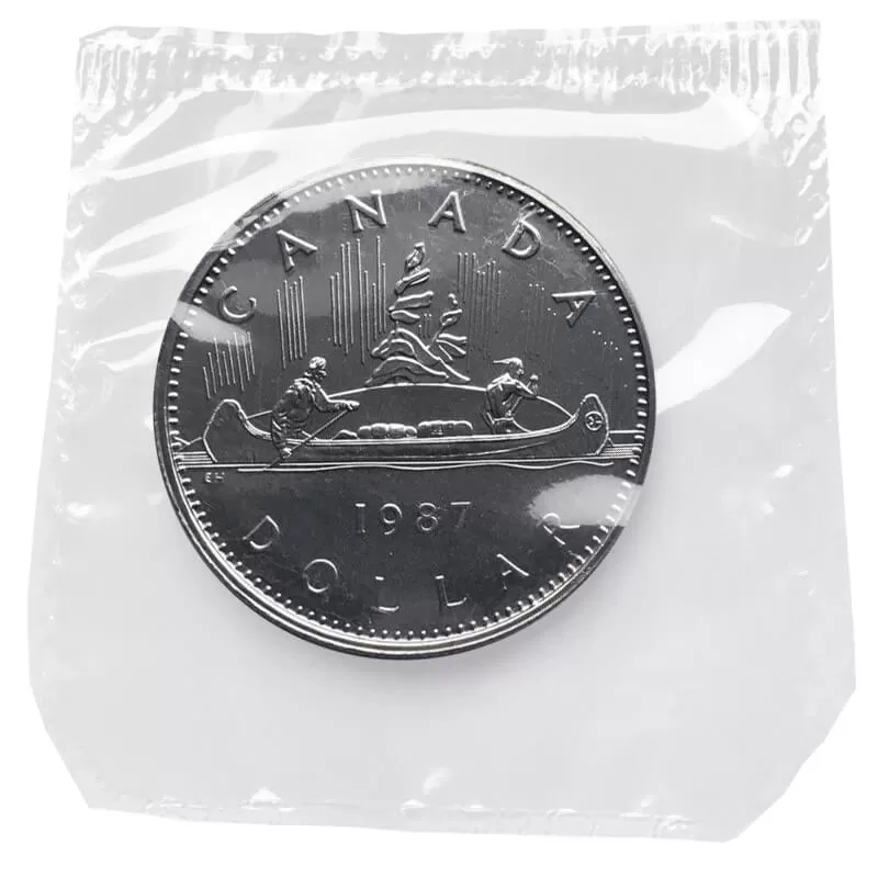 1987 Canadian $1 Voyageur Dollar Coin (Proof Like)