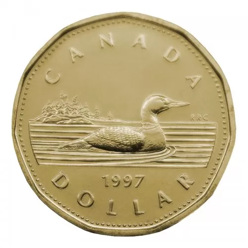 1997 Canadian $1 Common Loon Dollar Proof-like (PL) Coin