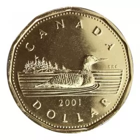 2001 Canadian $1 Common Loon Dollar Proof-like (PL) Coin