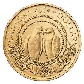 2014 Canadian $1 Specially Struck Wedding Loonie Dollar Coin (Brilliant Uncirculated)