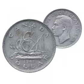1949 Canadian $1 Newfoundland Commemorative Silver Dollar Coin (VF or better)