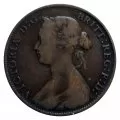 1861 New Brunswick 1-Cent Large Penny Coin (VF)