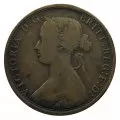 1864 New Brunswick 1-Cent Large Penny Coin (VG) short six