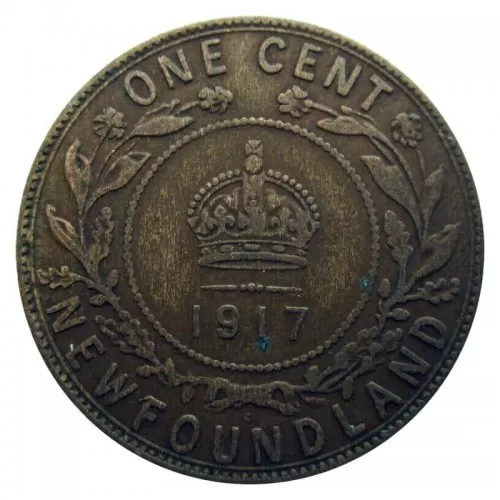 1917-C Newfoundland 1-Cent Large Penny Coin (F+)