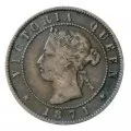 1871 Prince Edward Island 1-Cent Large Penny Coin 5pc Lot (AG-G)