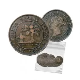1871 Prince Edward Island 1-Cent Large Penny Coin 5pc Lot (AG-G) 1871 Prince Edward Island 1-Cent Large Penny Coin 5pc Lot (AG-G)