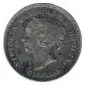1888 Canadian 5-Cent Small Silver 5pc Coin Lot (VG-F grade)
