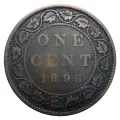 1898-H Canadian 1-Cent Large Penny Coin 5pc Lot-AG-VG grade