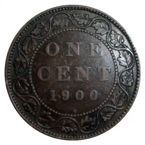 1900-H Canadian 1-Cent Large Penny Coin-VF grade