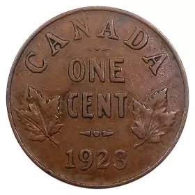 1923 Canadian 1-Cent Small Penny Coin (VG)