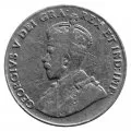 1925 Canadian 5-Cent Large Nickel Coin (F+)