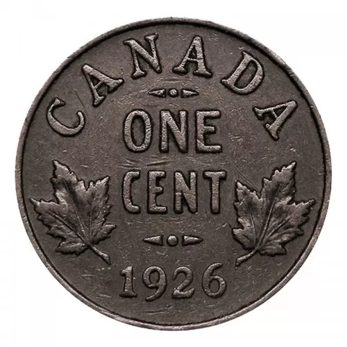 1926 Canadian 1-Cent Small Penny Coin (VF)