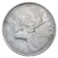 1954 Canadian 25-Cent Caribou Silver Quarter Coin Roll (Circulated)