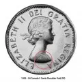 1954 Canadian 5-Cent Beaver Nickel Coin Roll (Circulated)
