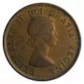 1960 Canadian 1-Cent Maple Leaf Twig Penny Coin Roll (Circulated)