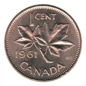 1961 Canadian 1-Cent Maple Leaf Twig Penny Coin (Brilliant Uncirculated)