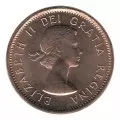 1961 Canadian 1-Cent Maple Leaf Twig Penny Roll in Coin Tube (Brilliant Uncirculated)
