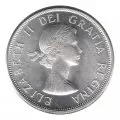1961 Canadian 50-Cent Coat of Arms Silver Half Dollar Coin (Uncirculated) 