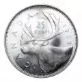 1963 Canadian 25-Cent Caribou Silver Quarter Original Coin Roll-in coin tube