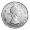1963 Canadian 25-Cent Caribou Silver Quarter Original Coin Roll-in coin tube