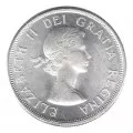 1963 Canadian 50-Cent Coat of Arms Silver Half Dollar Coin (Uncirculated) 