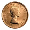 1963 Canadian 1-Cent Maple Leaf Twig Penny Original Coin Roll