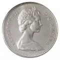 1965 Canadian 10-Cent Bluenose Schooner Dime Silver Original Coin Roll in coin tube