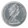1965 Canadian 50-Cent Coat of Arms Silver Half Dollar Coin (Uncirculated) 