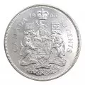 1966 Canadian 50-Cent Coat of Arms Silver Half Dollar Original Coin Roll-in coin tube
