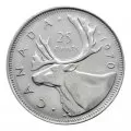 1970 Canadian 25-Cent Caribou Quarter Original Coin Roll