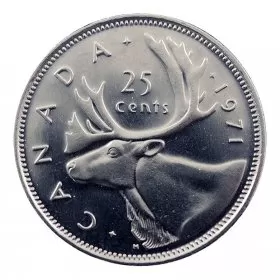 1971 Canadian 25-Cent Caribou Quarter Coin (Brilliant Uncirculated)