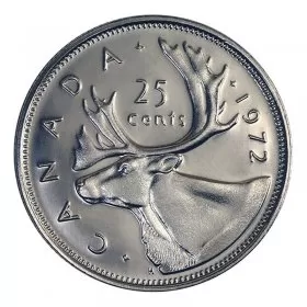 1972 Canadian 25-Cent Caribou Quarter Coin (Brilliant Uncirculated)