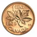 1979 Canadian 1-Cent Maple Leaf Twig Penny Original Coin Roll