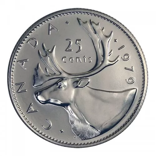 1979 Canadian 25-Cent Caribou Quarter Coin (Brilliant Uncirculated)
