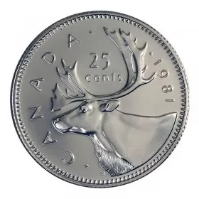 1981 Canadian 25-Cent Caribou Quarter Coin (Brilliant Uncirculated)