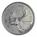 1986 Canadian 25-Cent Caribou Quarter Original Coin Roll