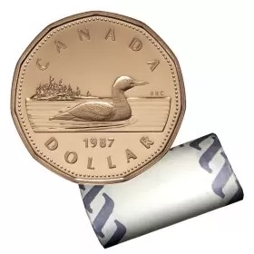 1987 Canadian $1 Common Loon Dollar Original Coin Roll