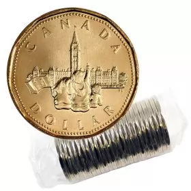 1992 (1867-) Canadian $1 Parliament/Confederation 125th Anniv Loonie Dollar Original Coin Roll