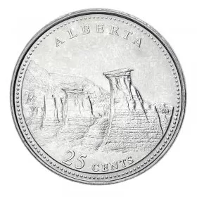 1992 (1867-) Canadian 25-Cent Alberta Confederation 125th Anniv/Provincial Quarter Coin (Brilliant Uncirculated)