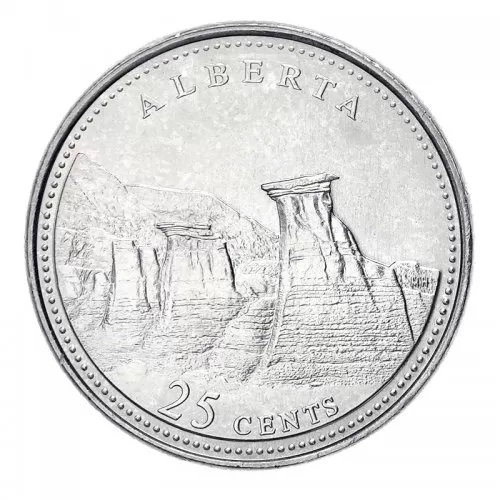 1992 (1867-) Canadian 25-Cent Alberta Confederation 125th Anniv/Provincial Quarter Coin (Brilliant Uncirculated)