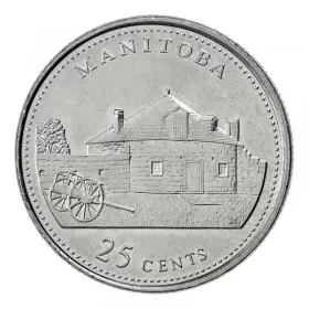 1992 (1867-) Canadian 25-Cent Manitoba Confederation 125th Anniv/Provincial Quarter Coin (Brilliant Uncirculated)