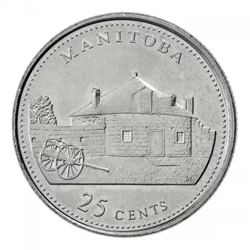 1992 (1867-) Canadian 25-Cent Manitoba Confederation 125th Anniv/Provincial Quarter Coin (Brilliant Uncirculated)