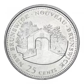 1992 (1867-) Canadian 25-Cent New Brunswick Confederation 125th Anniv/Provincial Quarter Coin (Brilliant Uncirculated)