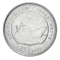 1992 (1867-) Canadian 25-Cent Newfoundland Confederation 125th Anniv/Provincial Quarter Original Coin Roll