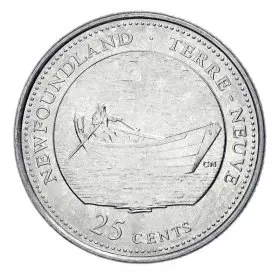 1992 (1867-) Canadian 25-Cent Newfoundland Confederation 125th Anniv/Provincial Quarter Coin (Brilliant Uncirculated)