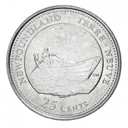 1992 (1867-) Canadian 25-Cent Newfoundland Confederation 125th Anniv/Provincial Quarter Coin (Brilliant Uncirculated)