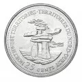 1992 (1867-) Canadian 25-Cent Northwest Territories Confederation 125th Anniv/Provincial Quarter Original Coin Roll