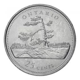 1992 (1867-) Canadian 25-Cent Ontario Confederation 125th Anniv/Provincial Quarter Coin (Brilliant Uncirculated)