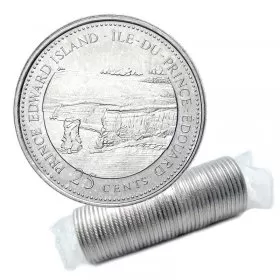 1992 (1867-) Canadian 25-Cent Prince Edward Island Confederation 125th Anniv/Provincial Quarter Original Coin Roll